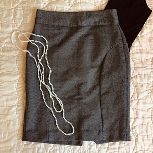 BR Factory | patterned fabric pencil skirt 0P